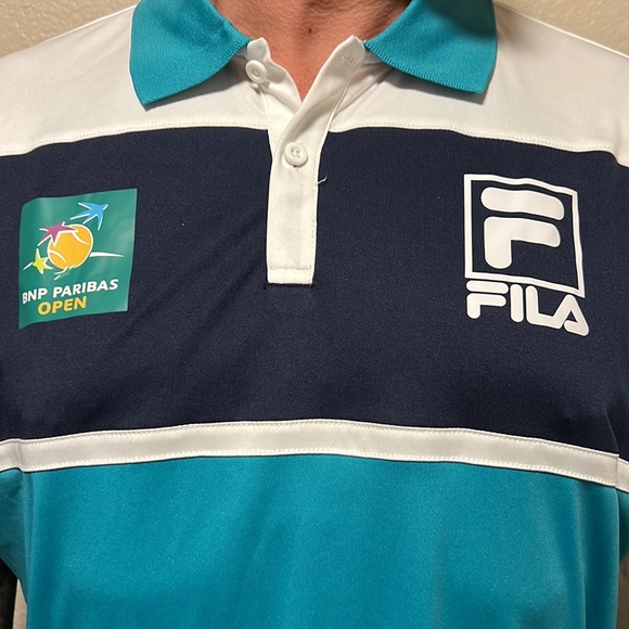 BRAND NEW - MENS COLLARED FILA SHIRT - BNP OPEN OFFICIAL SHIRT - Picture 4 of 7